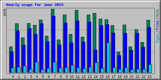 Hourly usage for June 2015