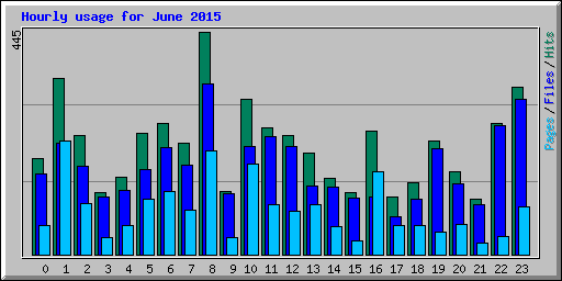Hourly usage for June 2015
