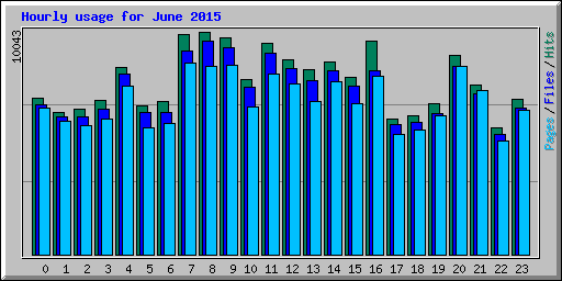 Hourly usage for June 2015