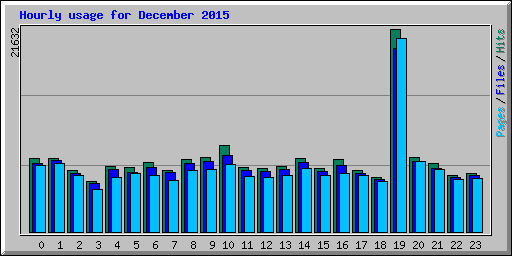 Hourly usage for December 2015