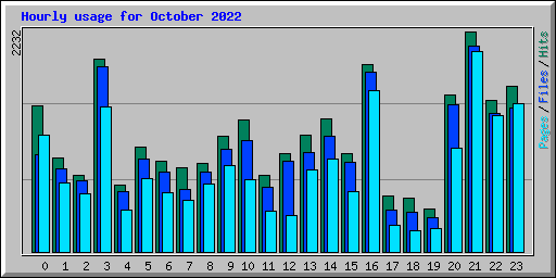 Hourly usage for October 2022