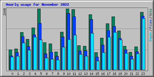 Hourly usage for November 2022