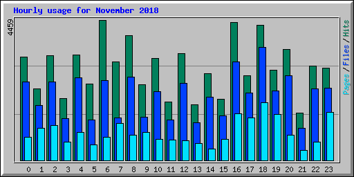 Hourly usage for November 2018