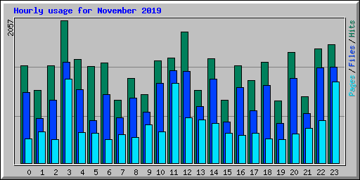 Hourly usage for November 2019