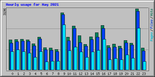 Hourly usage for May 2021