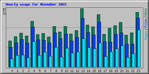 Hourly usage for November 2021