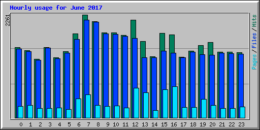 Hourly usage for June 2017
