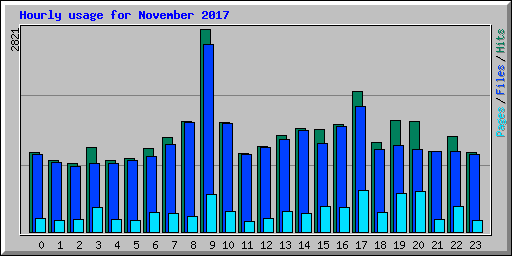 Hourly usage for November 2017