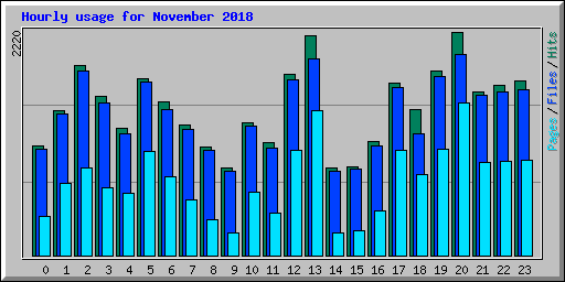 Hourly usage for November 2018