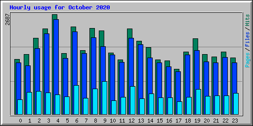 Hourly usage for October 2020