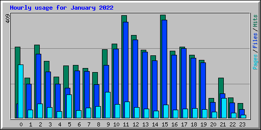 Hourly usage for January 2022