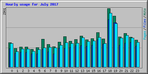 Hourly usage for July 2017