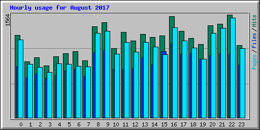 Hourly usage for August 2017