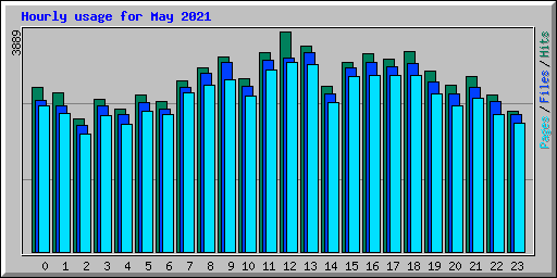 Hourly usage for May 2021