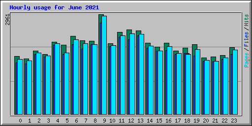 Hourly usage for June 2021