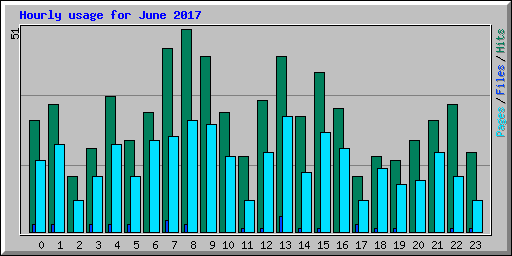 Hourly usage for June 2017