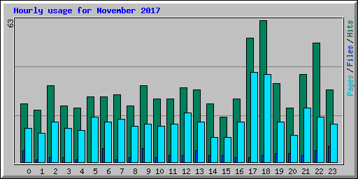 Hourly usage for November 2017