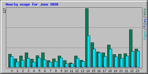 Hourly usage for June 2020