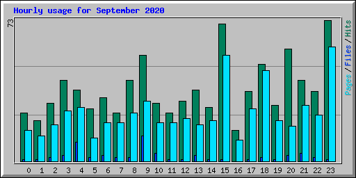 Hourly usage for September 2020