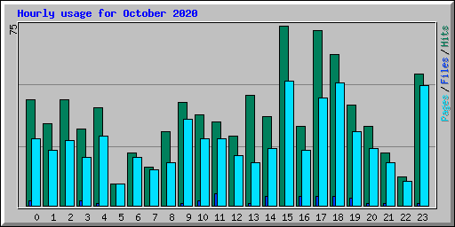 Hourly usage for October 2020