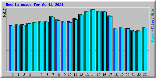 Hourly usage for April 2021