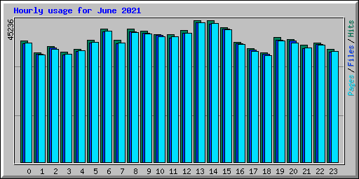 Hourly usage for June 2021