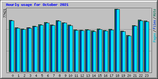 Hourly usage for October 2021