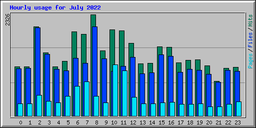 Hourly usage for July 2022
