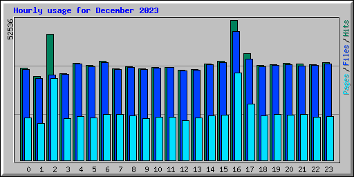 Hourly usage for December 2023