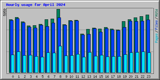 Hourly usage for April 2024