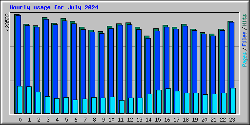 Hourly usage for July 2024