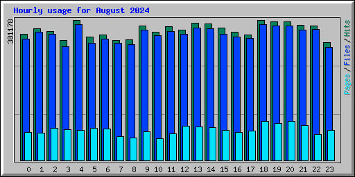 Hourly usage for August 2024
