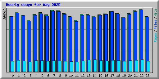 Hourly usage for May 2025