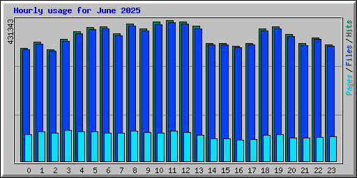 Hourly usage for June 2025