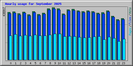 Hourly usage for September 2025