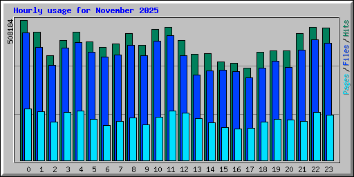 Hourly usage for November 2025