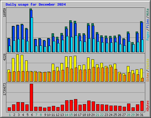 Daily usage for December 2024