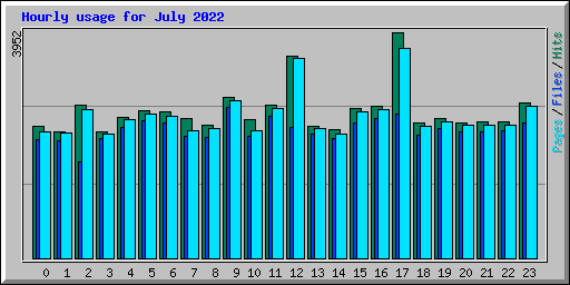 Hourly usage for July 2022