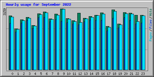 Hourly usage for September 2022