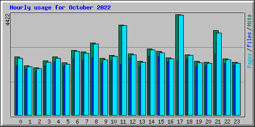 Hourly usage for October 2022