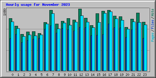 Hourly usage for November 2023