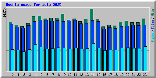 Hourly usage for July 2025