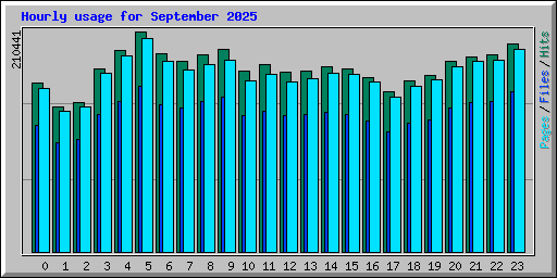 Hourly usage for September 2025