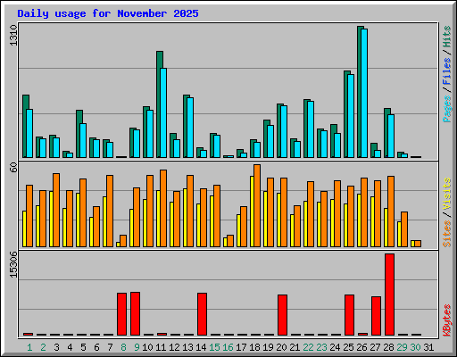 Daily usage for November 2025
