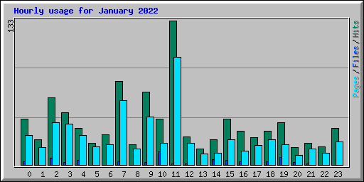 Hourly usage for January 2022