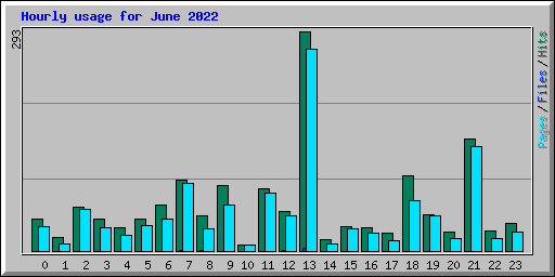 Hourly usage for June 2022