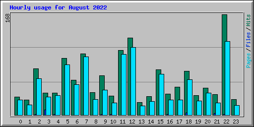 Hourly usage for August 2022