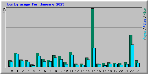 Hourly usage for January 2023