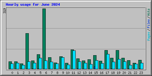 Hourly usage for June 2024