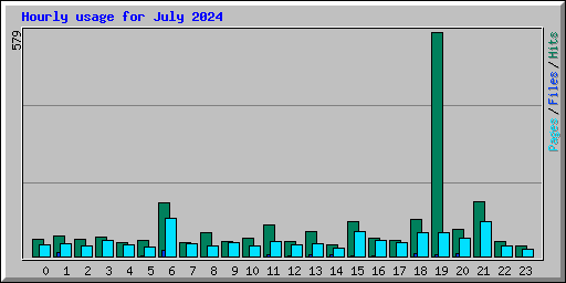 Hourly usage for July 2024
